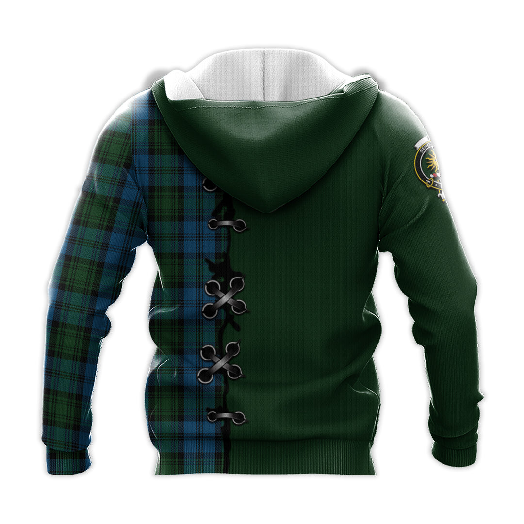 Printivon Kerr Hunting Tartan Hoodie Lion Rampant And Celtic Thistle Style