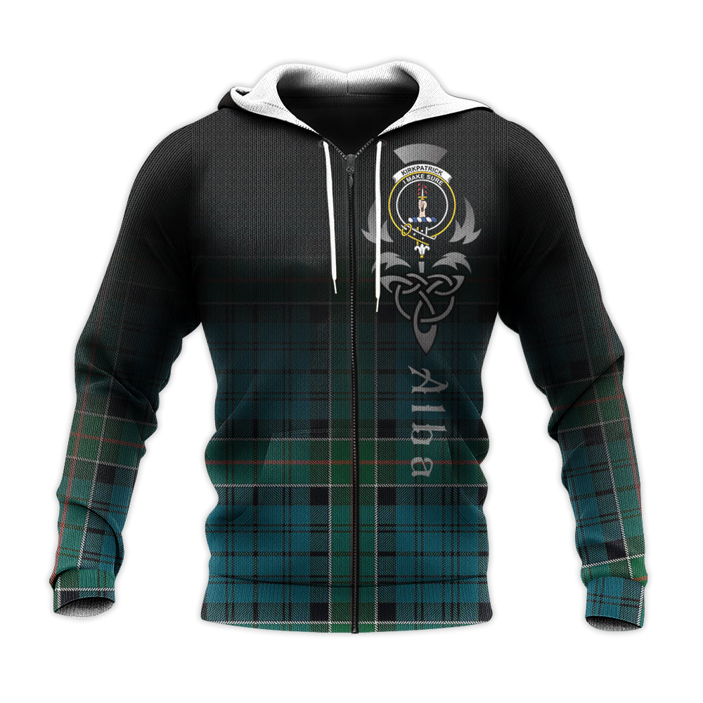 Printivon Kirkpatrick Tartan Crest Alba Celtic Hoodie