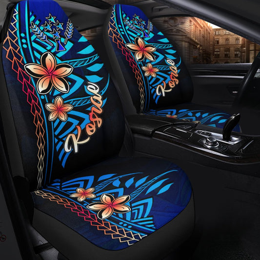 Kosrae Car Seat Covers Vintage Tribal Mountain
