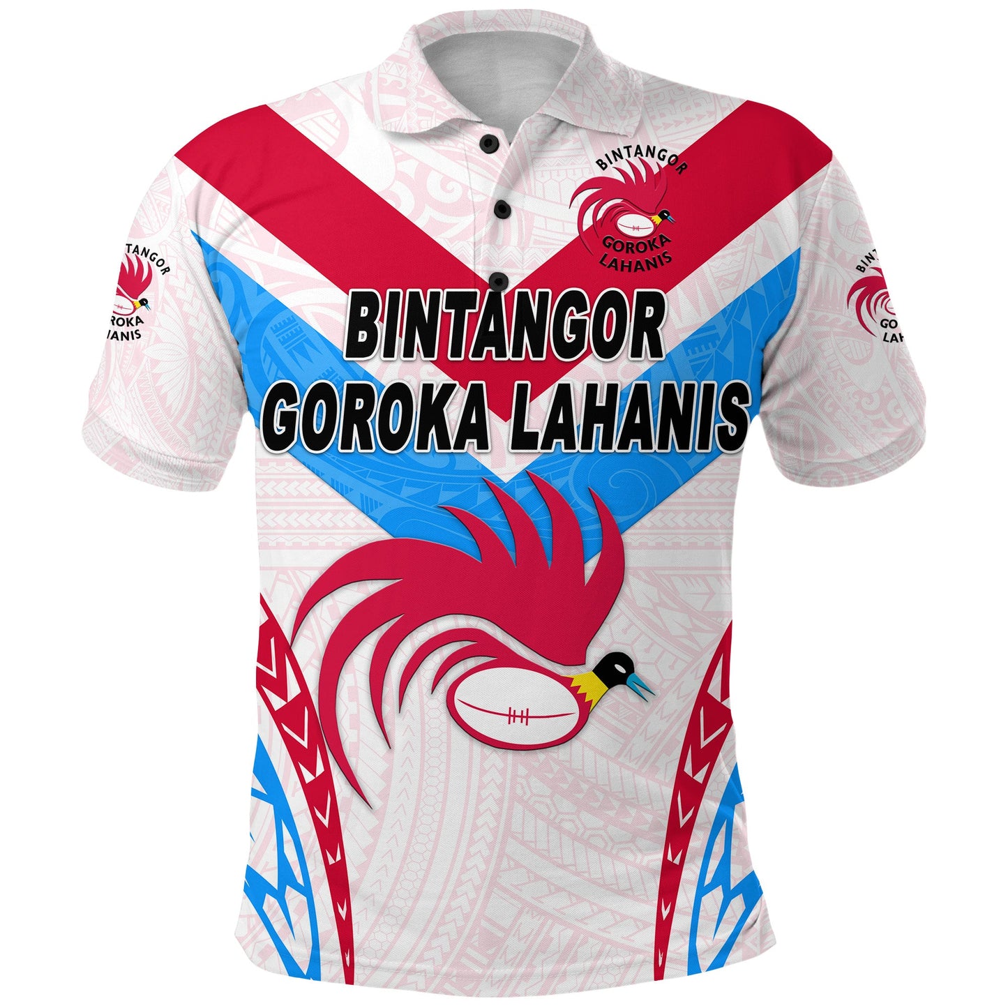 Papua New Guinea Bintangor Goroka Lahanis Polo Shirt Rugby Original Style - White