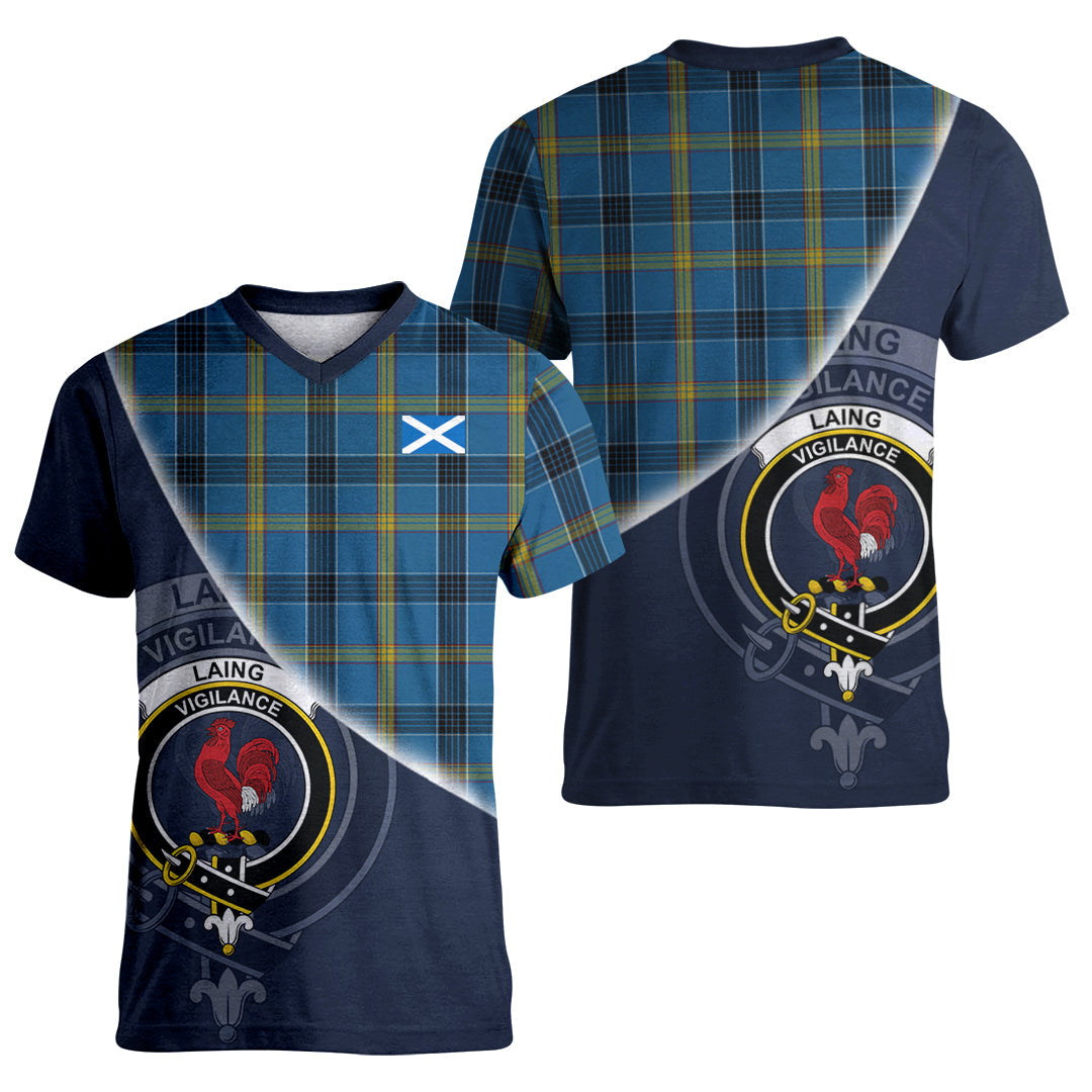 Printivon Laing Tartan Scottish Crest T Shirt