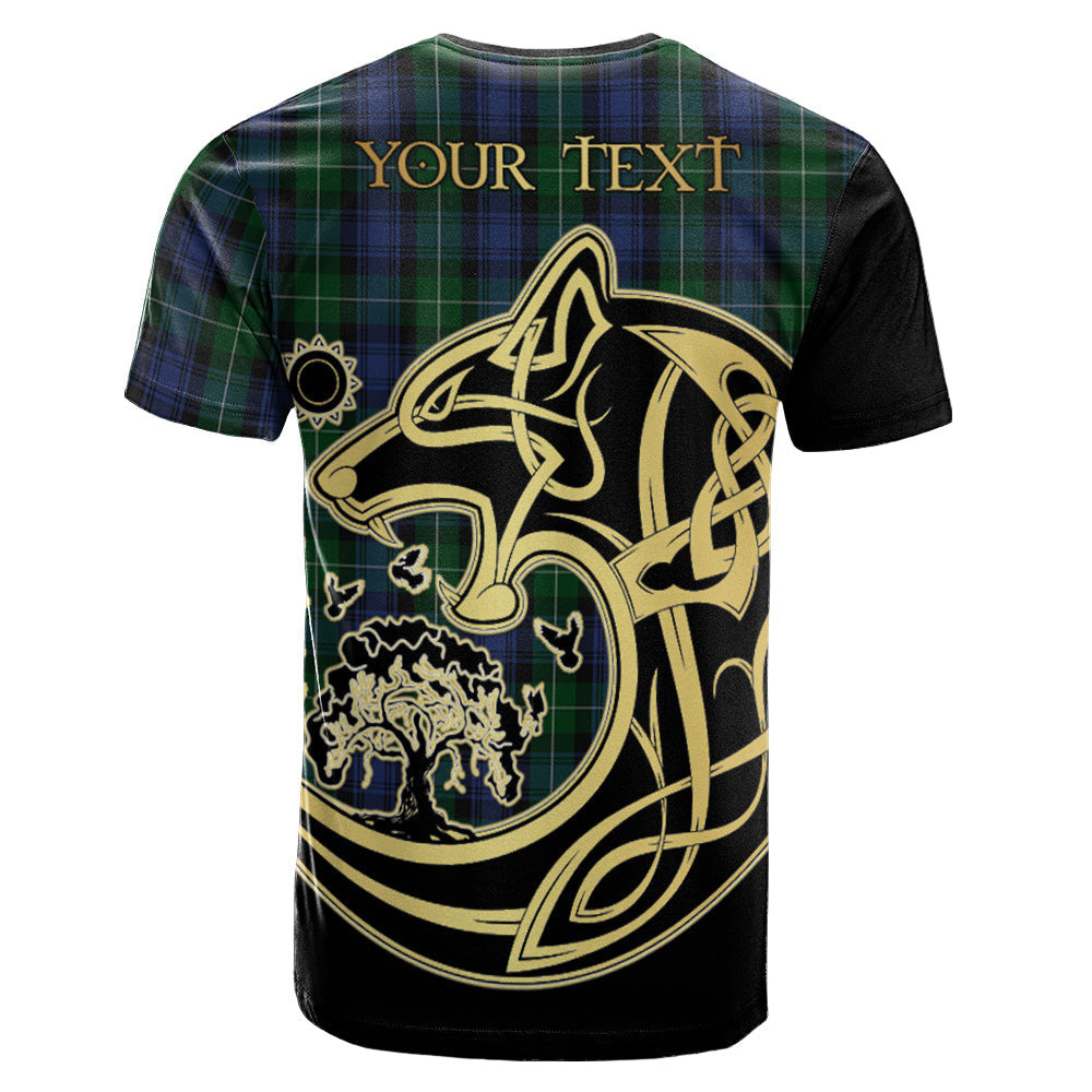 Printivon Lamont 2 Crest Celtic Wolf Tartan T Shirt Custom Your Text