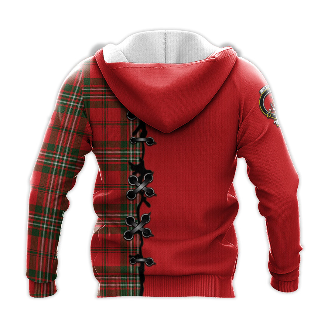 Printivon Langlands Tartan Hoodie Lion Rampant And Celtic Thistle Style