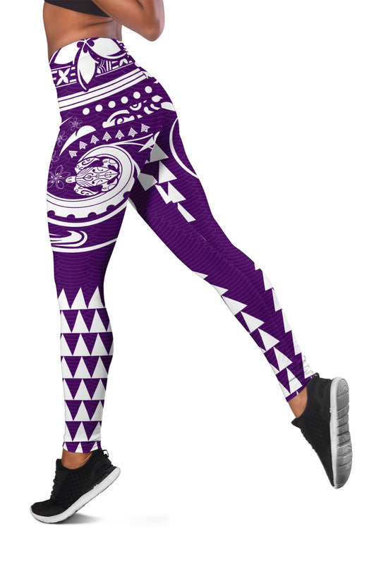 Kakau Hawaiian Polynesian Legging Purple