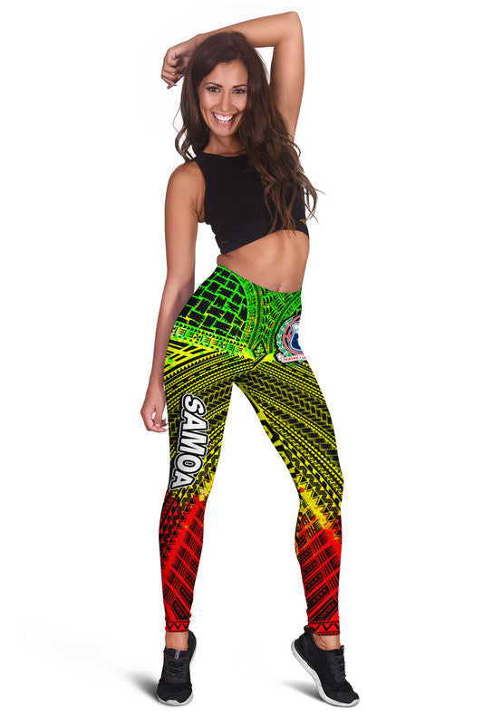 Samoa Ula Nifo Tribal Leggings Reggage Style