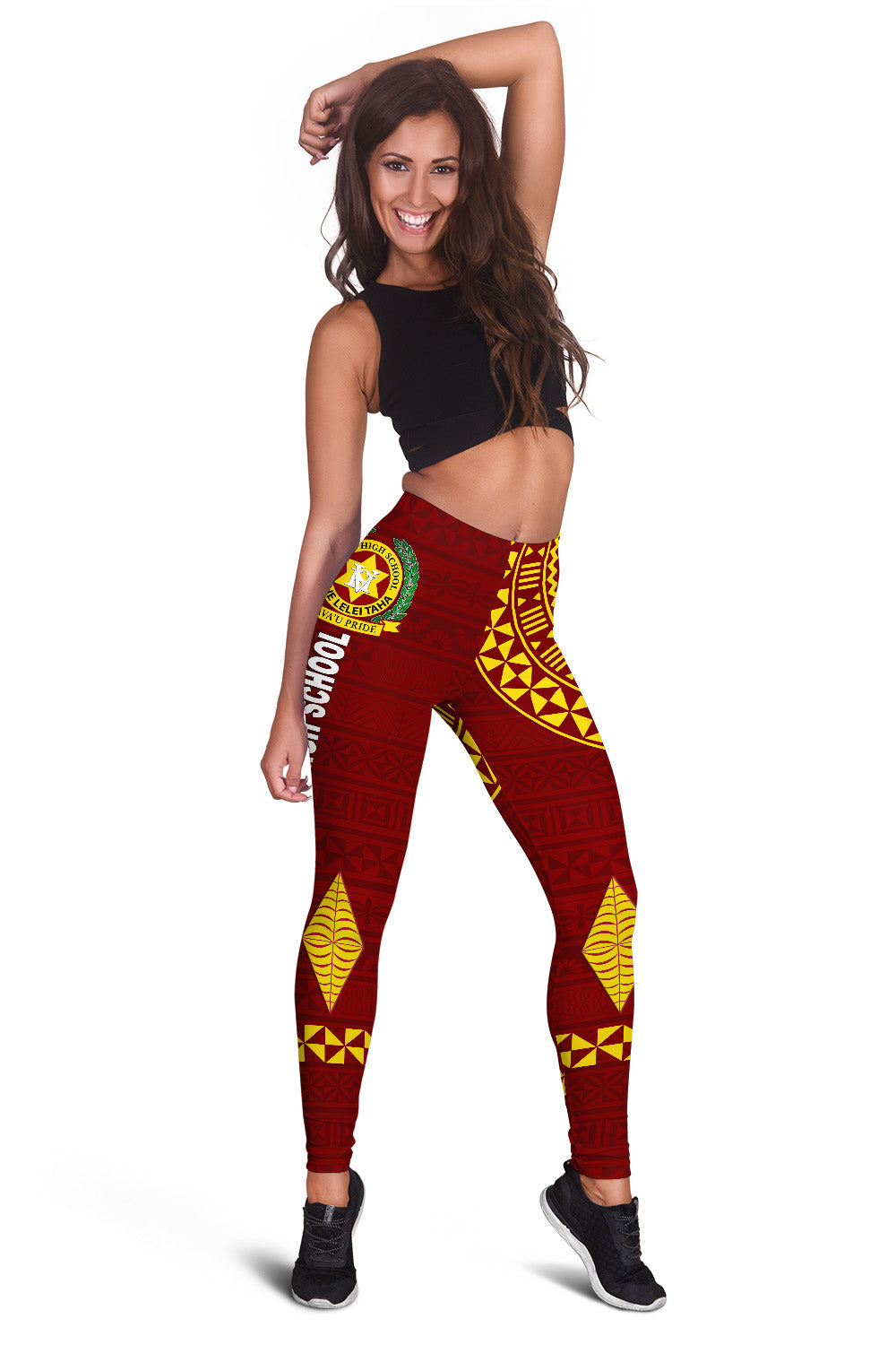 Tonga Vava'u High School Women Leggings Simple Style - Maroon