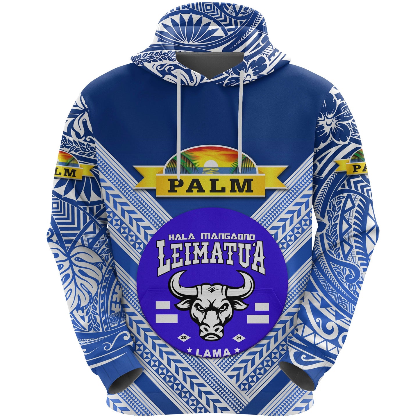 Mate Ma'a Tonga Hoodie Leimatu'a Bulls Creative Style Blue NO.1