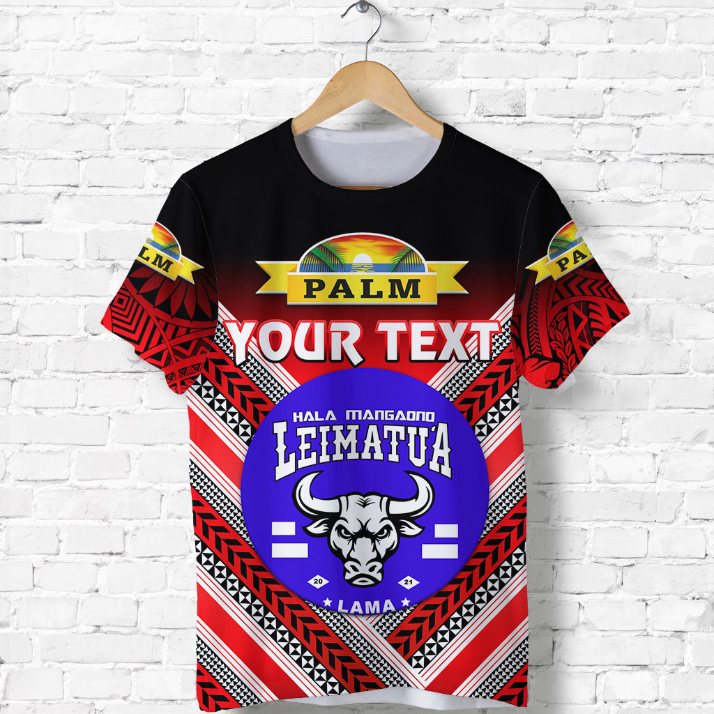 Custom Personalised Mate Ma'A Tonga T Shirt Leimatu'A Bulls Creative Style - Red No.1