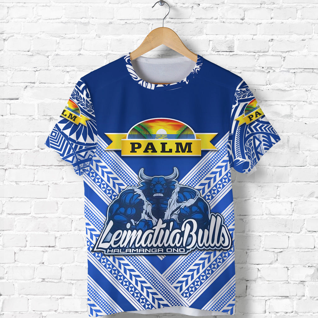 Custom Personalised Mate Ma'A Tonga T Shirt Leimatu'A Bulls Creative Style - Blue, Custom Text And Number