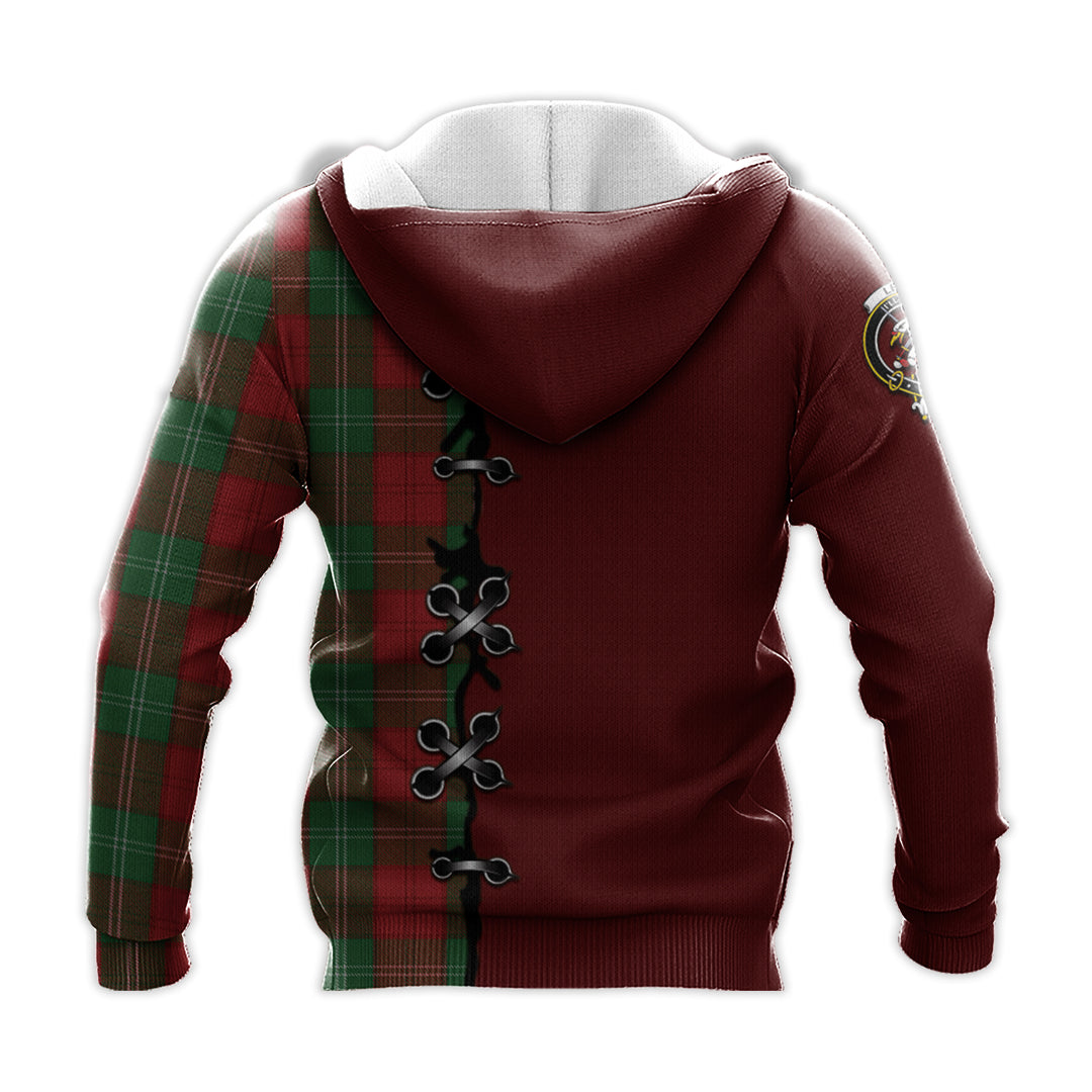 Printivon Lennox Tartan Hoodie Lion Rampant And Celtic Thistle Style