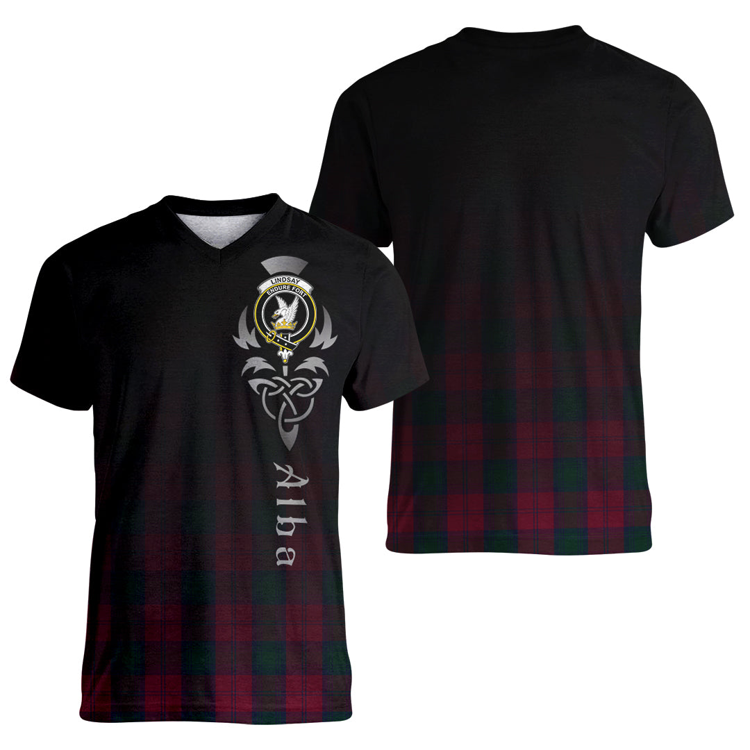 Printivon Lindsay Tartan Crest Alba Celtic T Shirt