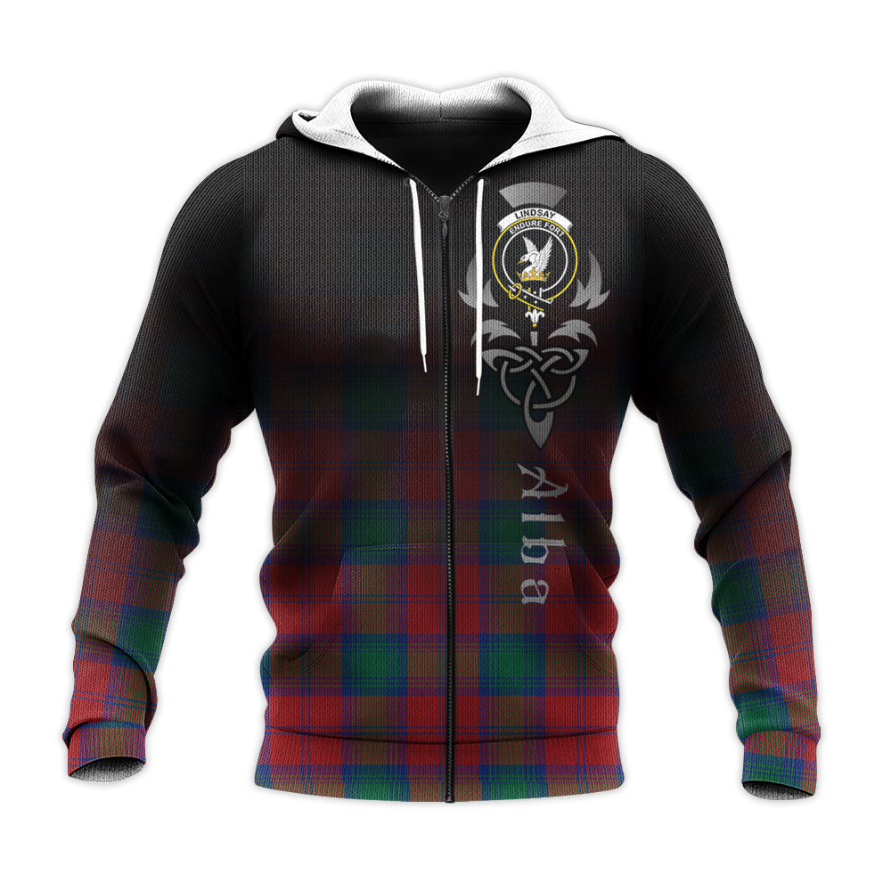 Printivon Lindsay Modern Tartan Crest Alba Celtic Hoodie