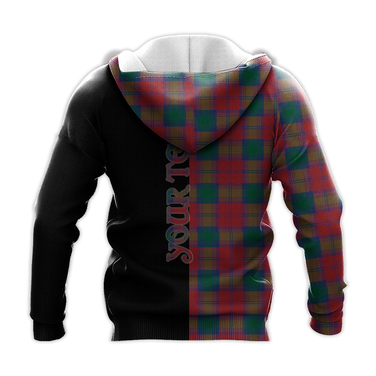 Printivon Lindsay Modern Tartan Personalize Half Hoodie