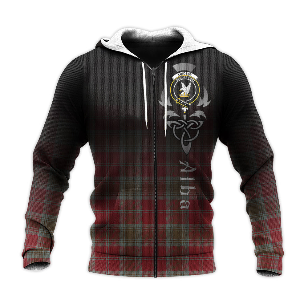 Printivon Lindsay Weathered Tartan Crest Alba Celtic Hoodie