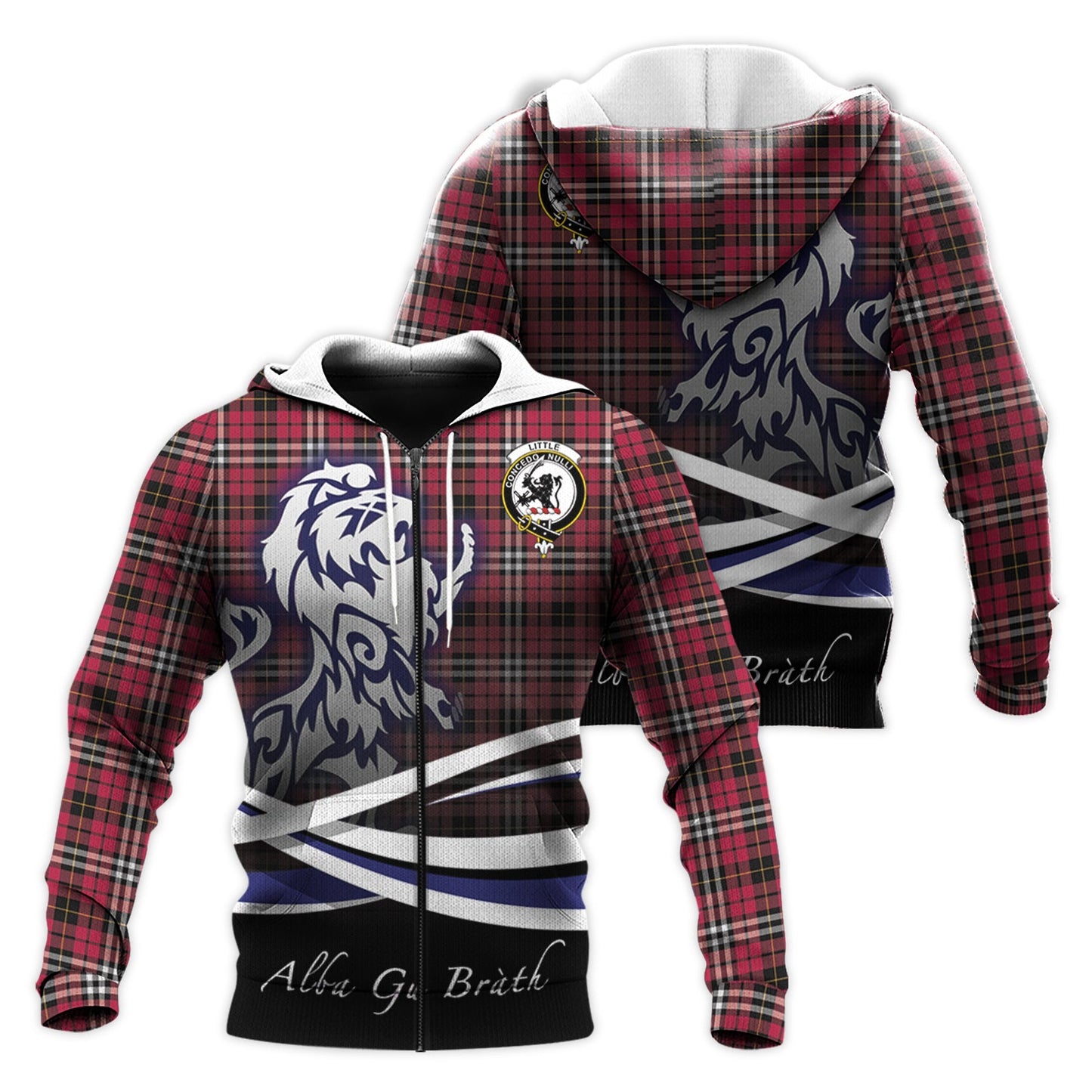 Printivon Little Tartan Scottish Lion Hoodie