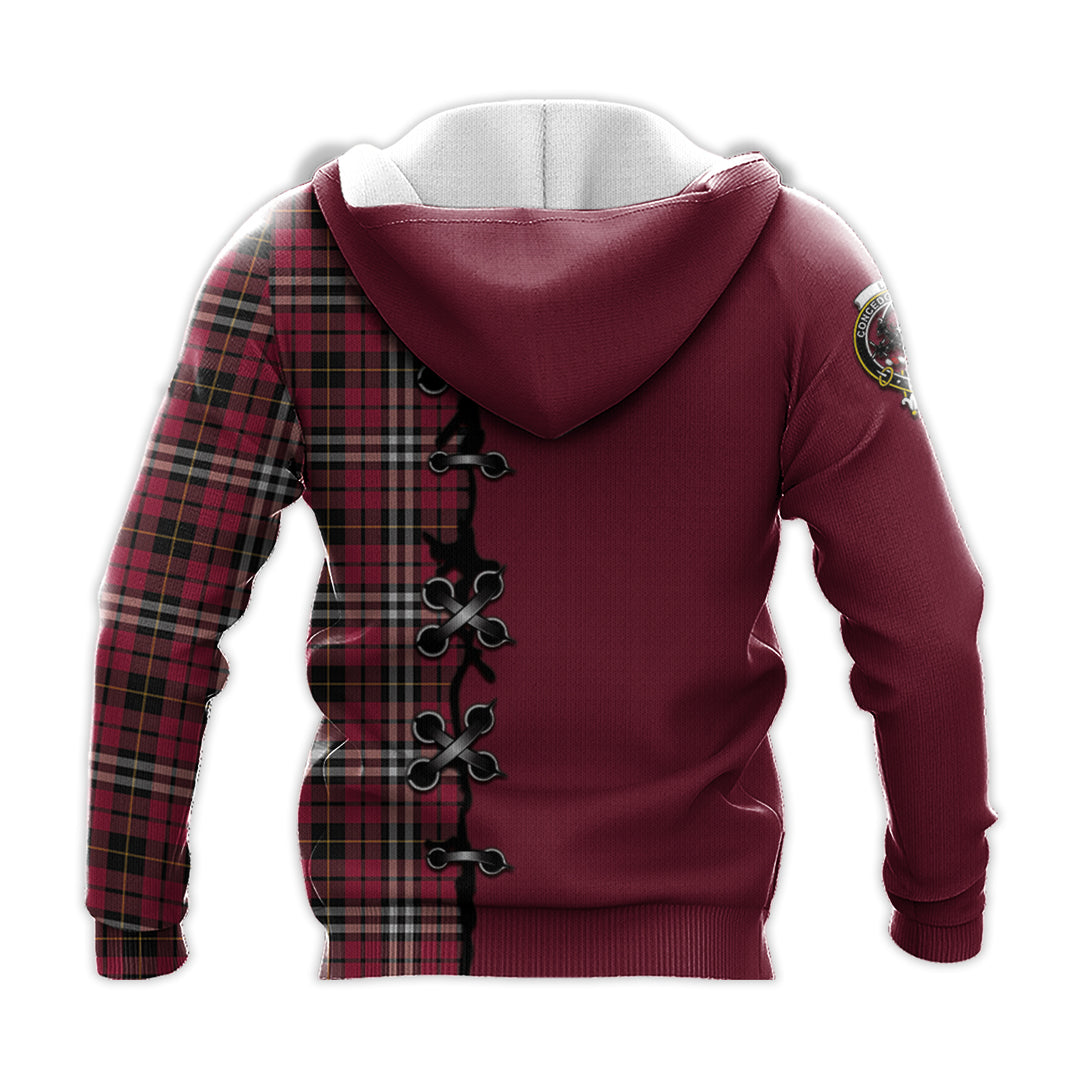 Printivon Little Tartan Hoodie Lion Rampant And Celtic Thistle Style