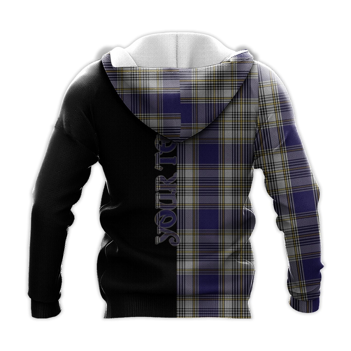 Printivon Livingston Dress Tartan Personalize Half Hoodie