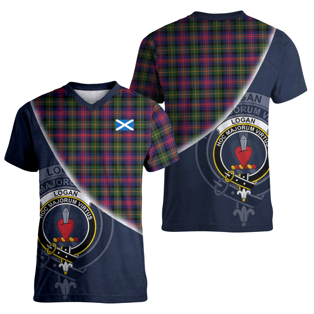 Printivon Logan Modern Tartan Scottish Crest T Shirt