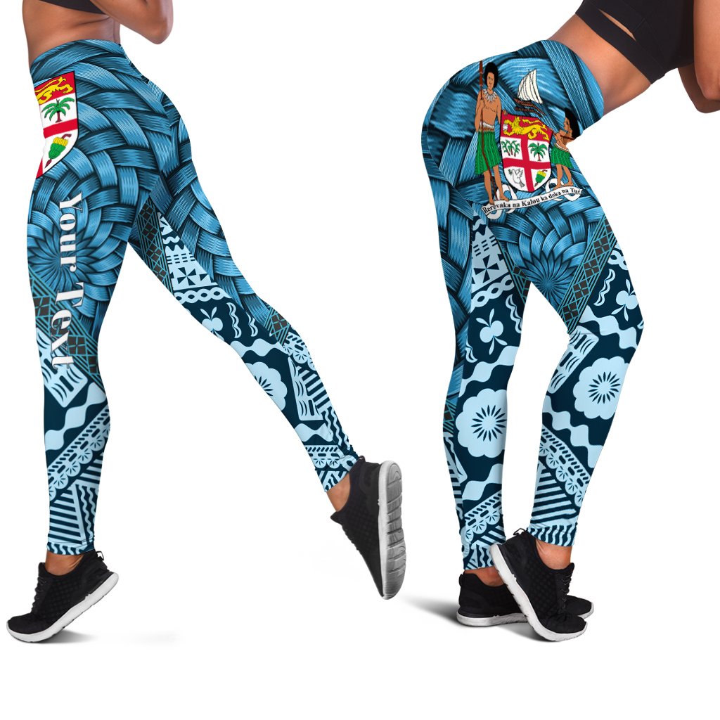 Fiji Leggings - Custom Personalised Tapa Patterns With Bamboo