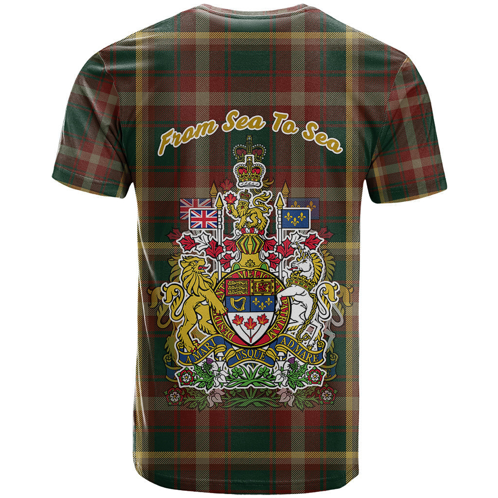 Canada T Shirt Canadian Coat Of Arms Mix Maple Leaf Tartan