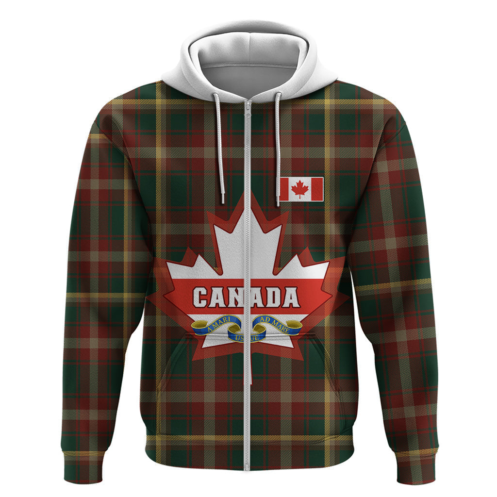 Custom Canada Hoodie Canadian Coat Of Arms Mix Maple Leaf Tartan