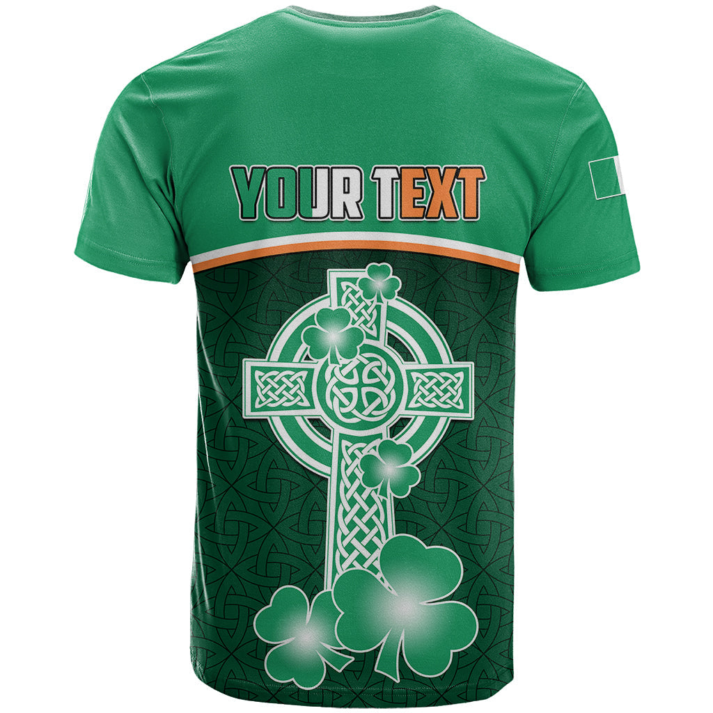 Personalised Ireland T Shirt Irish Shamrock Harp Mix Celtic Pattern