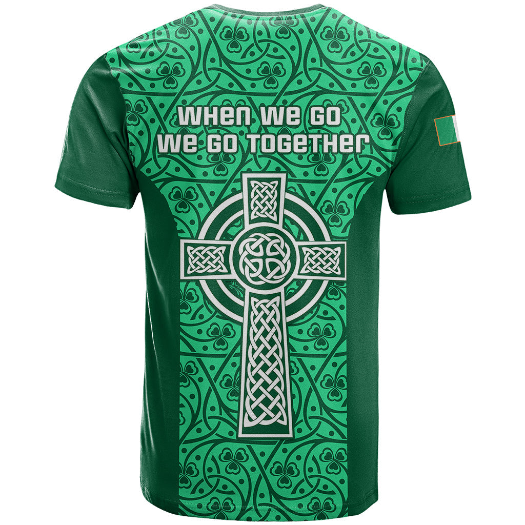 Ireland Rugby T Shirt Irish Celtic Cross Mix Shamrock Pattern