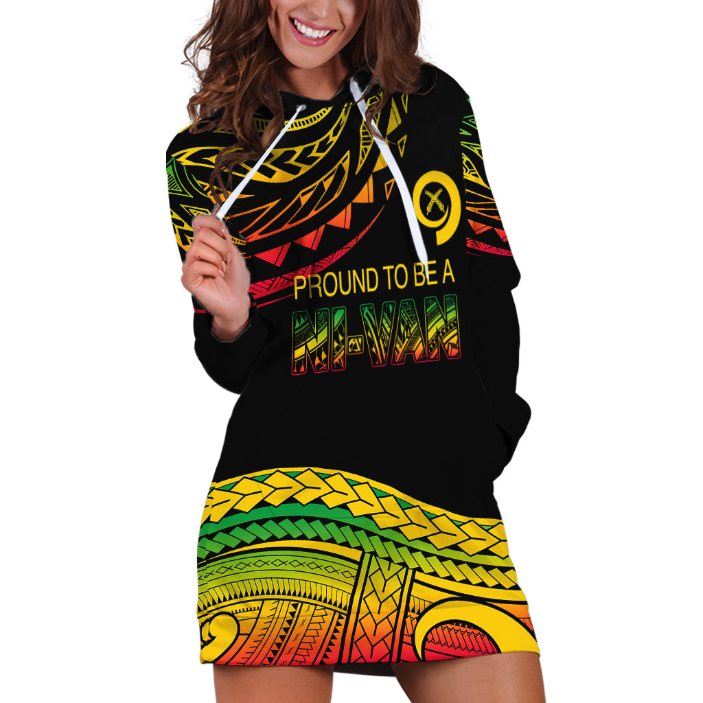 Tribal Vanuatu Hoodie Dress Pround To Be A Ni Van