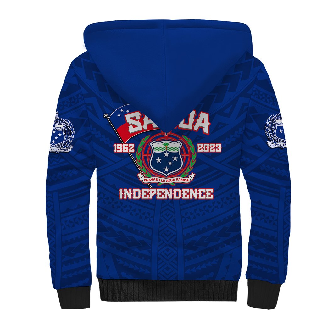Samoa Independence Sherpa Hoodie 2023 Blue Style