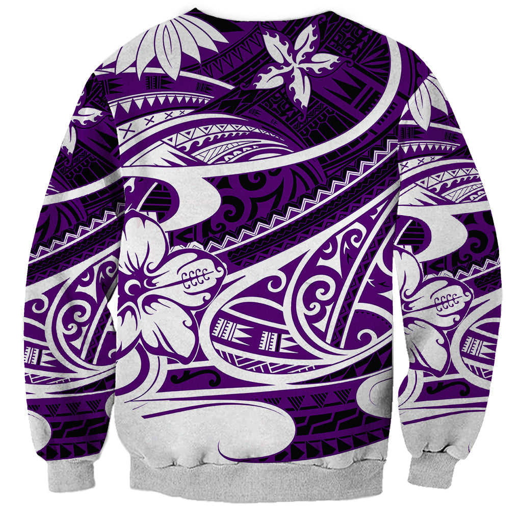 Polynesian Tribal Sweatshirt Purple