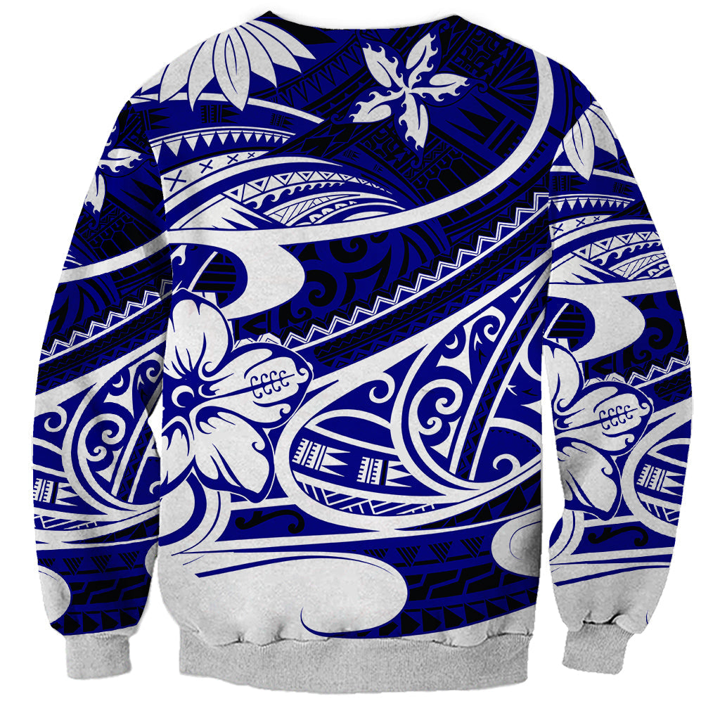 Polynesian Tribal Sweatshirt Blue