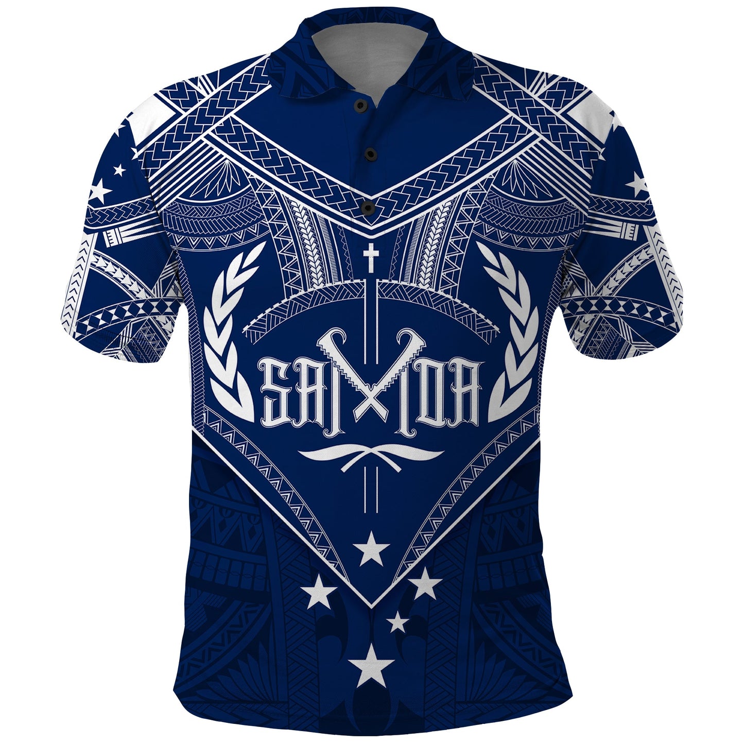Personalised Samoa Independence Day Polo Shirt Chest Tattoo Symbolic Style