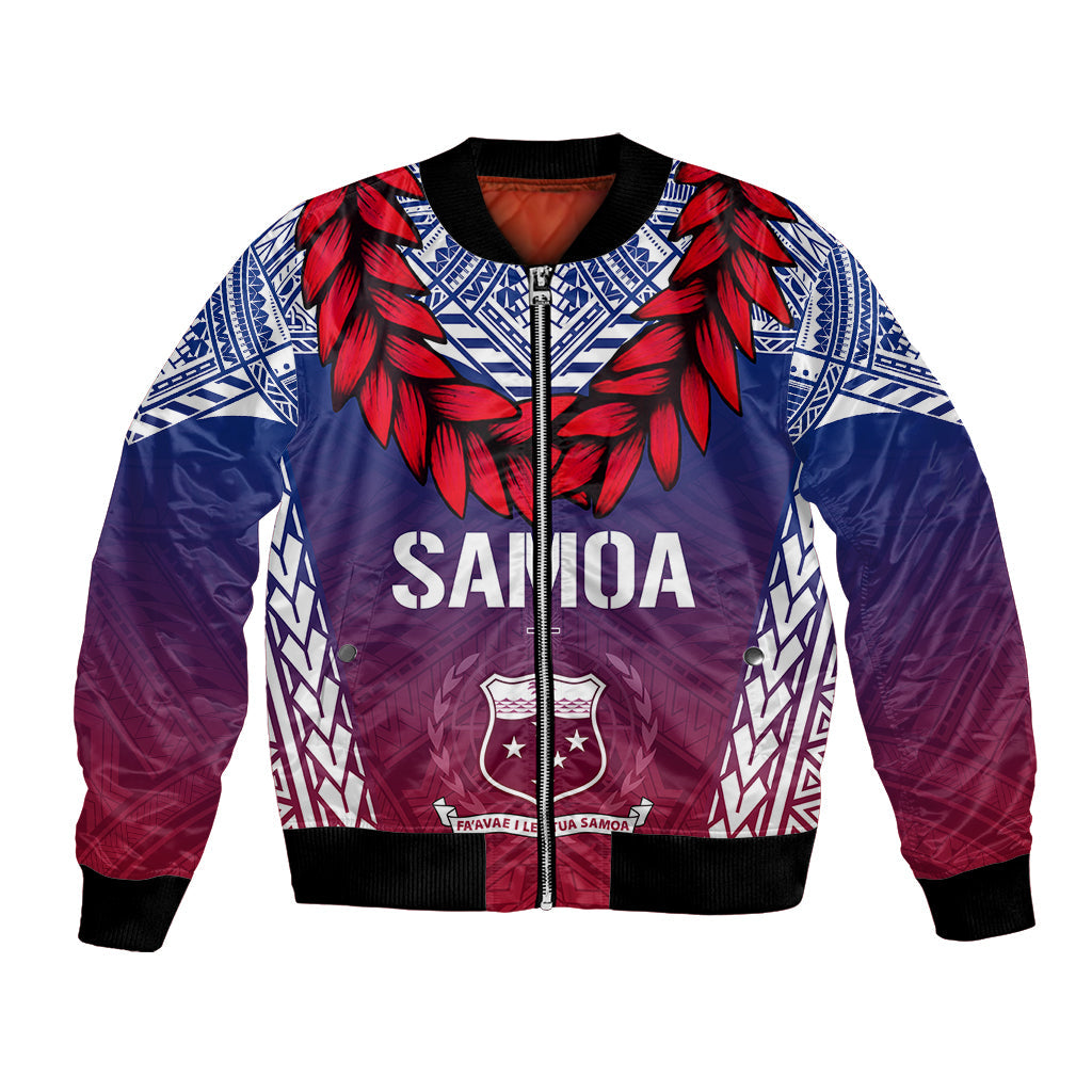 Samoa Independence Day Bomber Jacket Ula Fala Gradient Color
