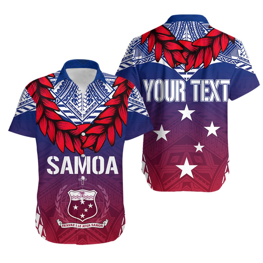 Personalised Samoa Independence Day Hawaiian Shirt Ula Fala Gradient Color