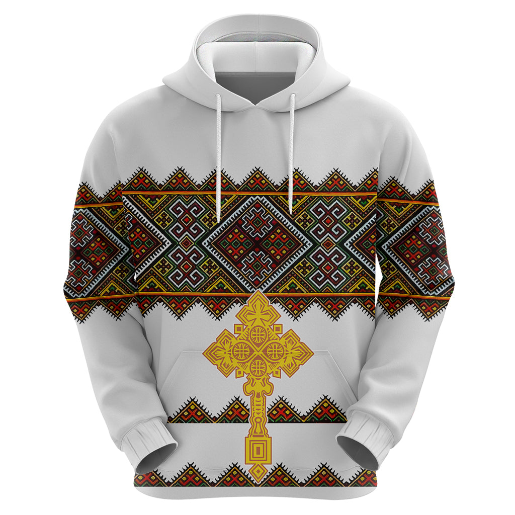 Eritrea Hoodie Tilet Mix Eritrean Cross White