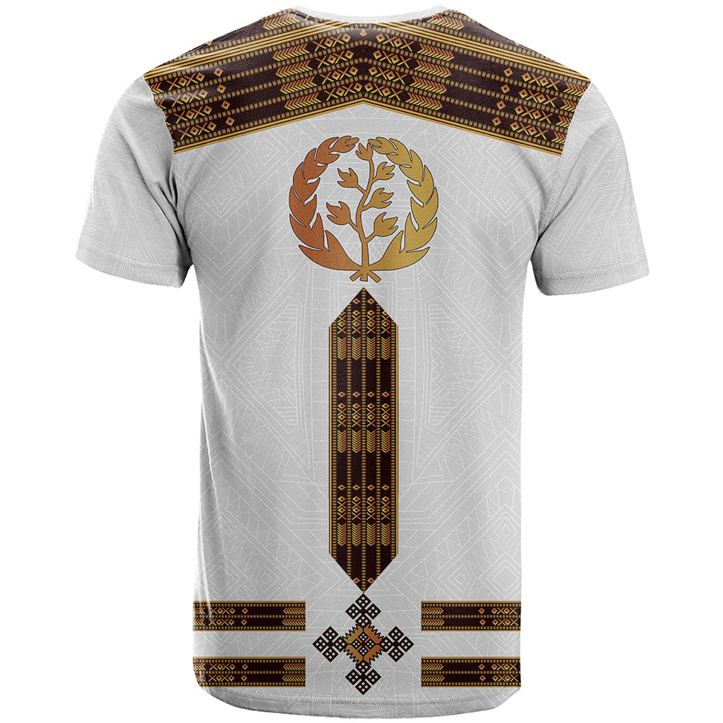 Eritrea T Shirt Tilet Habesha Style White