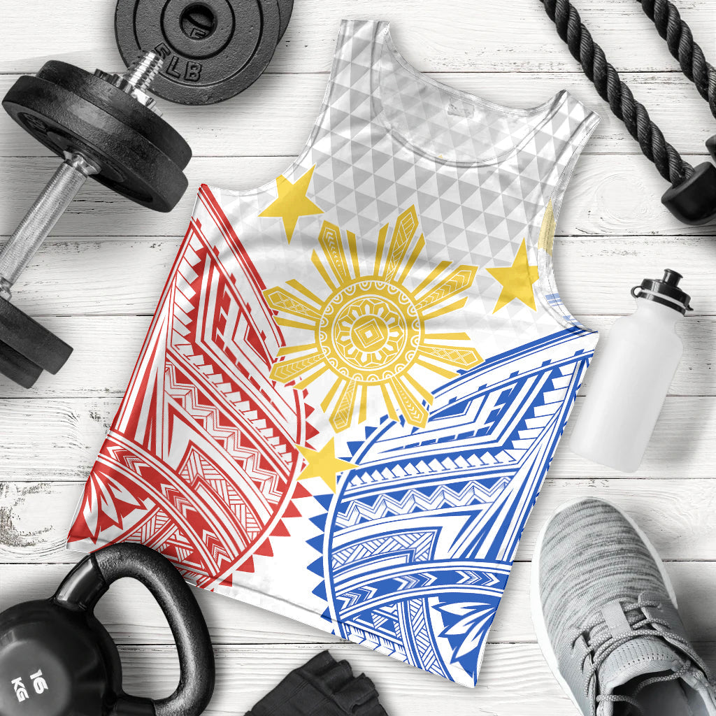 Philippines Independence Day Men Tank Top Tribal Sun and Stars Ver 01