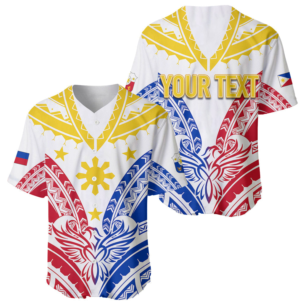 Personalised Philippines Independence Day Baseball Jersey Tribal Sun and Stars Ver 02