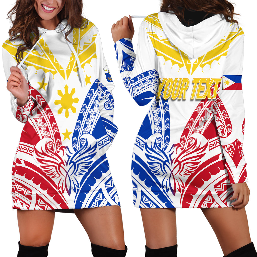 Personalised Philippines Independence Day Hoodie Dress Tribal Sun and Stars Ver 02