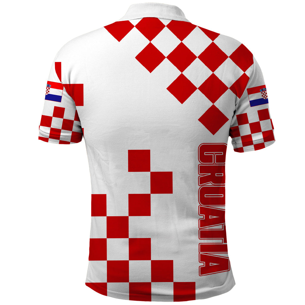 Croatia Polo Shirt National Day Checkerboard Hrvatska Simple Style 01