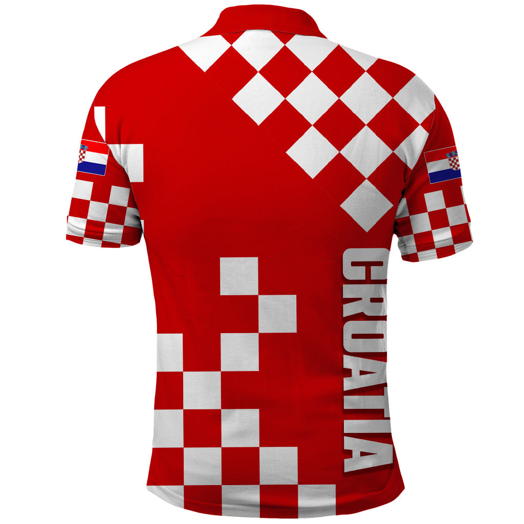 Croatia Polo Shirt National Day Checkerboard Hrvatska Simple Style 02