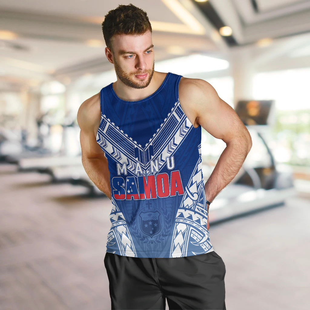 Samoa Rugby Men Tank Top Manu Samoa Gradient Blue