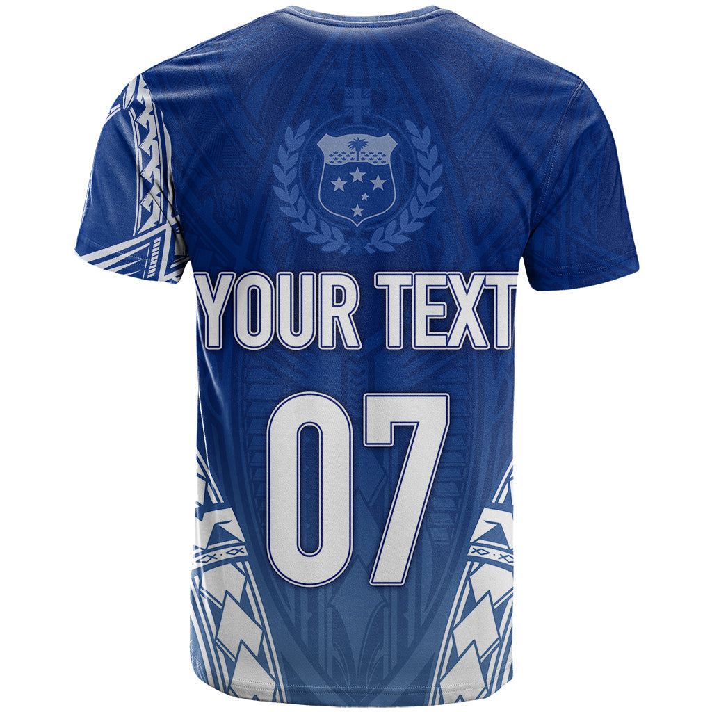 Personalised Samoa Rugby T Shirt Manu Samoa Gradient Blue