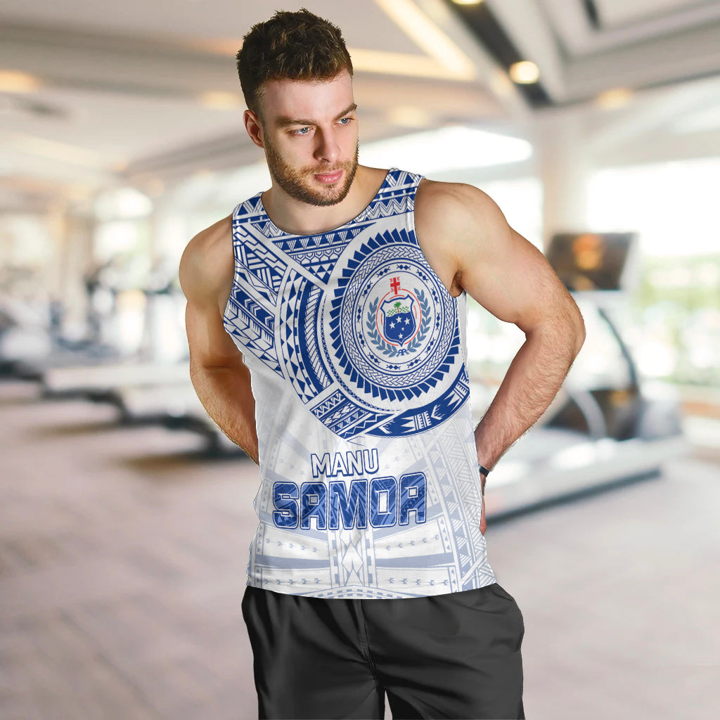 Samoa Rugby Men Tank Top Manu Samoa Gradient White