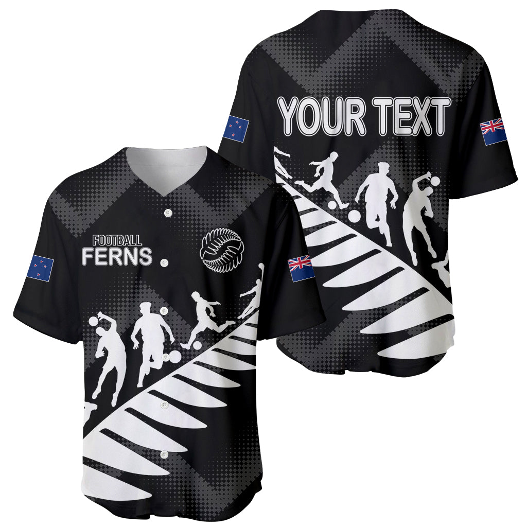 Personalised New Zealand Football Ferns Baseball Jersey Women World Cup 2023 Sporty Vibes