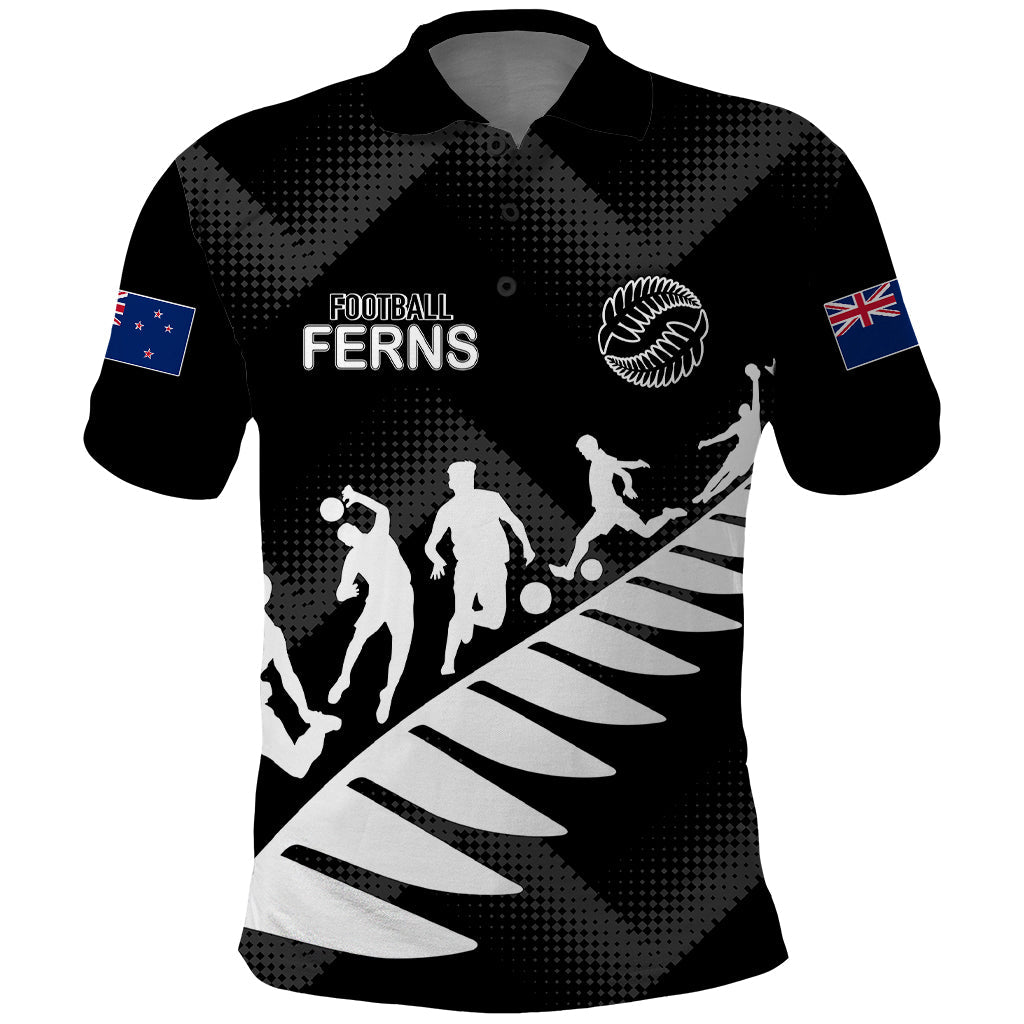 Personalised New Zealand Football Ferns Polo Shirt Women World Cup 2023 Sporty Vibes