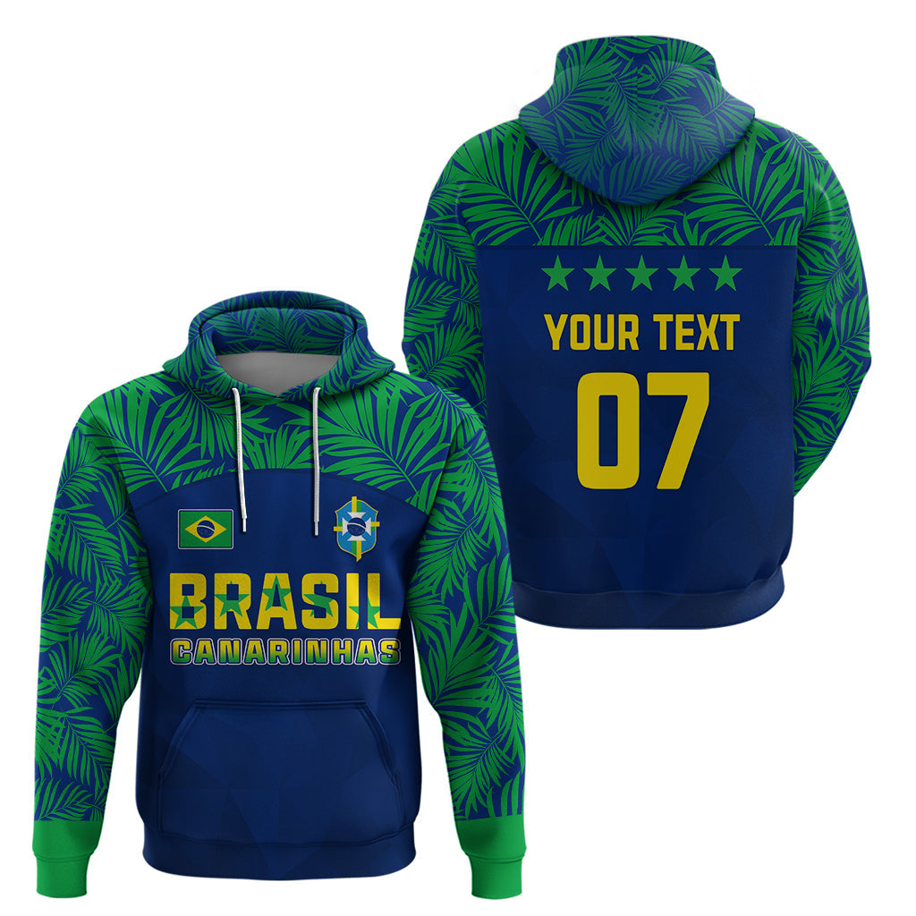 Personalised Brazil Football Hoodie Women's WC 2023 Selecao
