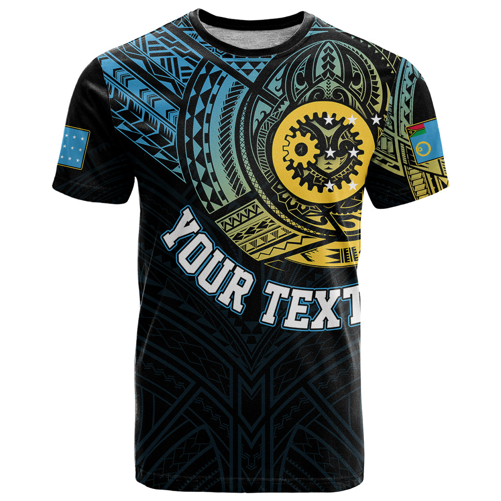 Personalised Vanuatu T Shirt Turtle Chest Tattoo Flag Color Sanma