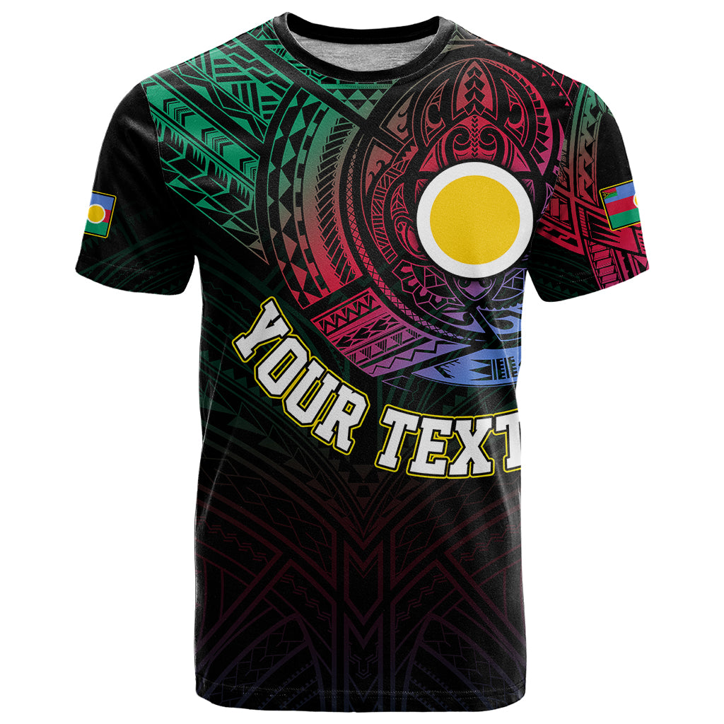 Personalised Vanuatu T Shirt Turtle Chest Tattoo Flag Color Shefa