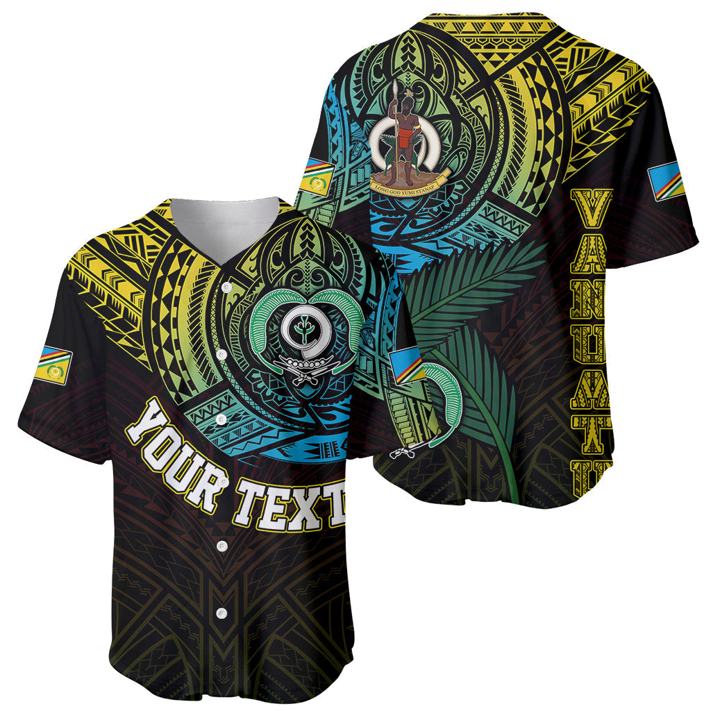 Personalised Vanuatu Baseball Jersey Turtle Chest Tattoo Flag Color Torba